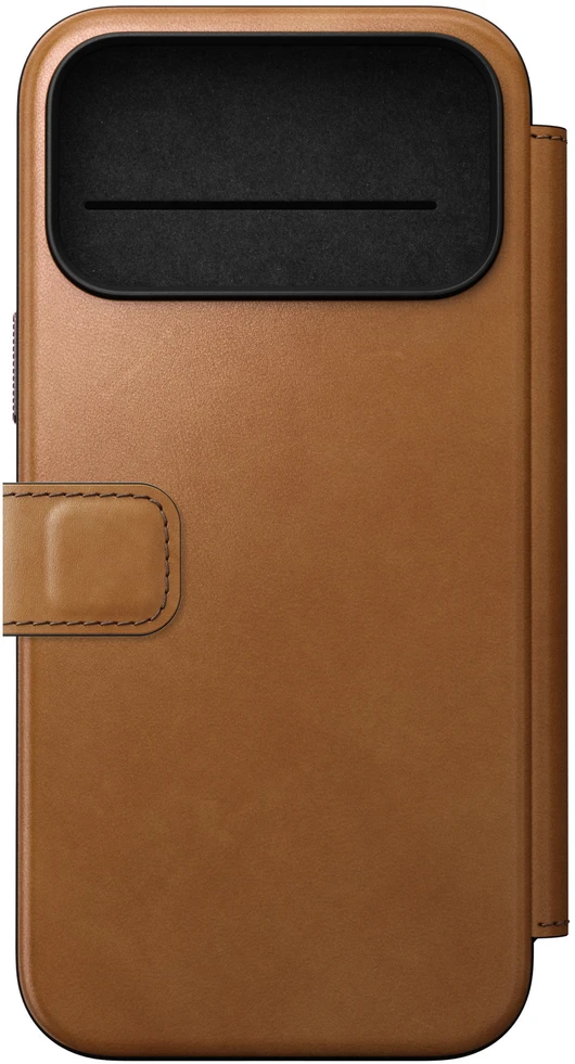 Dėklai ir viršeliai - Flip Nomad Modern odinis dėklas-knygelė, english tan – iPhone 18 Pro Max/17 Pro Max