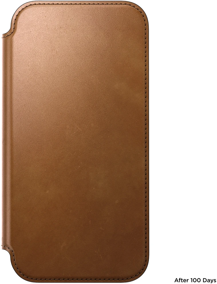Dėklai ir viršeliai - Flip Nomad Modern odinis dėklas-knygelė, english tan – iPhone 18 Pro Max/17 Pro Max