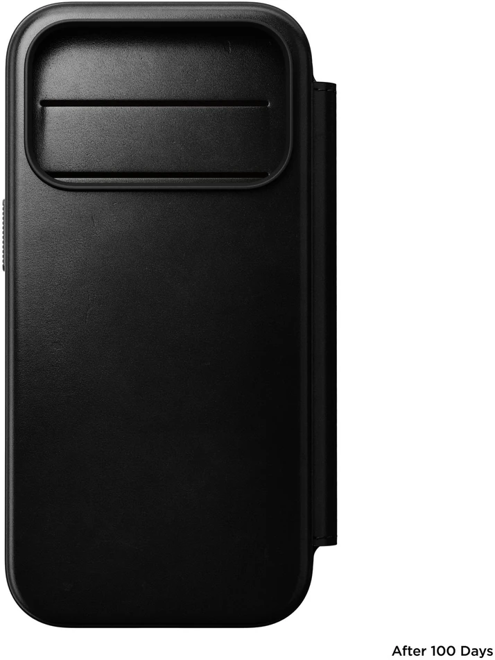 Nomad Modernus odinis folio tipo dėklas, juodas (Horween) - iPhone 18 Pro/17 Pro