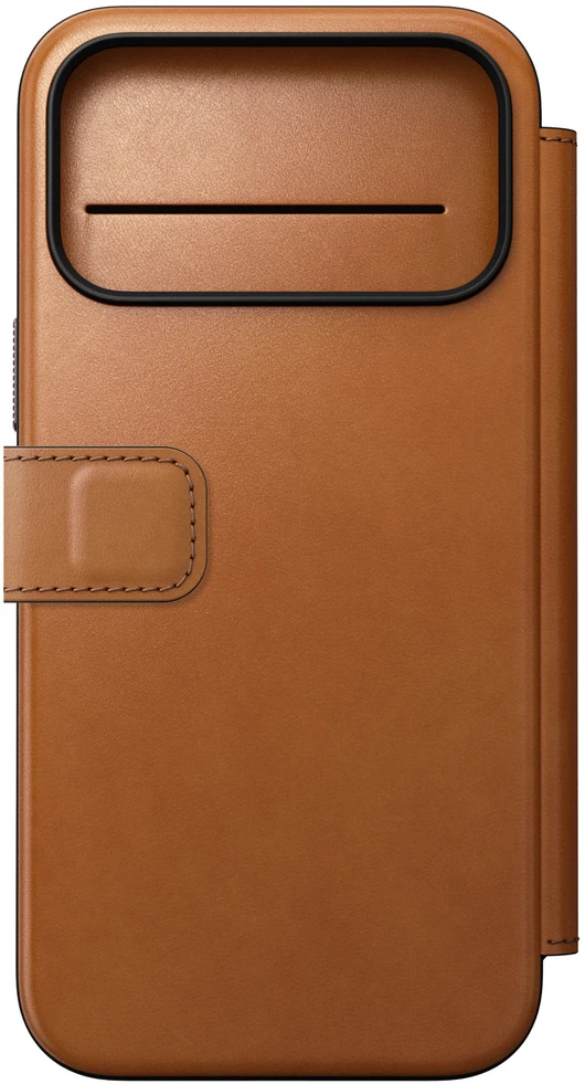 Dėklai ir viršeliai – „Flip Nomad Modern“ odinis „Folio“ dėklas, balno spalvos („Horween“) – iPhone 18 Pro Max/17 Pro Max