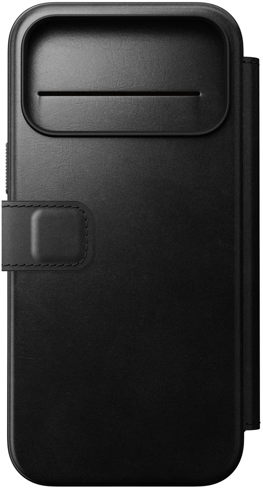 Nomad Modernus odinis folio tipo dėklas, juodas (Horween) - iPhone 18 Pro Max/17 Pro Max