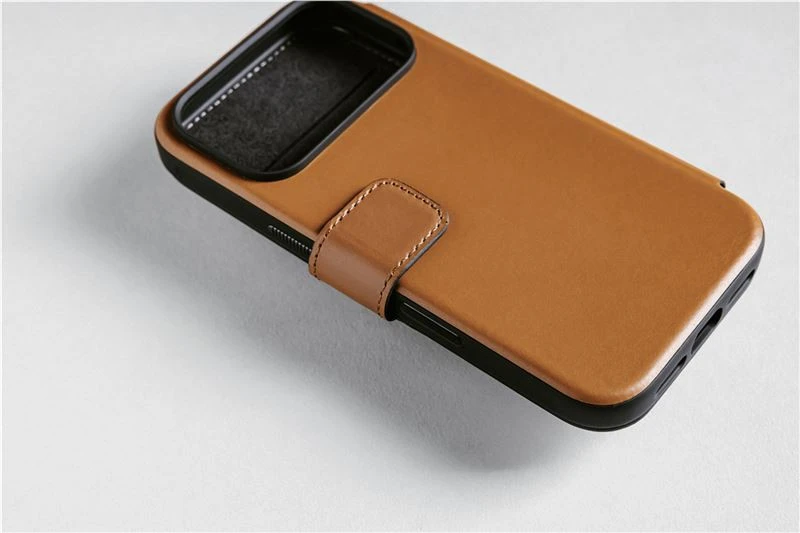Nomad Modern Leather dėklas, ruda – iPhone 17 Pro Max