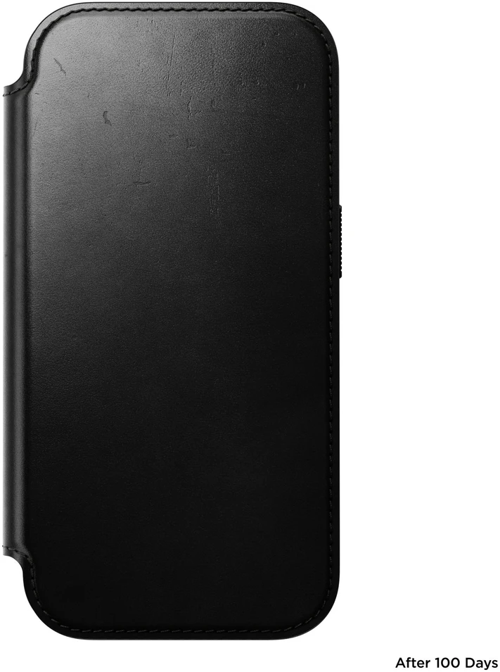 Nomad Modernus odinis folio tipo dėklas, juodas (Horween) - iPhone 18 Pro/17 Pro