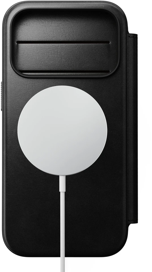 Nomad Modernus odinis folio tipo dėklas, juodas (Horween) - iPhone 18 Pro/17 Pro