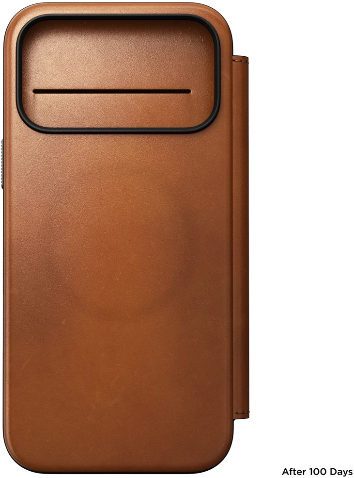 Dėklai ir viršeliai – „Flip Nomad Modern“ odinis „Folio“ dėklas, balno spalvos („Horween“) – iPhone 18 Pro Max/17 Pro Max