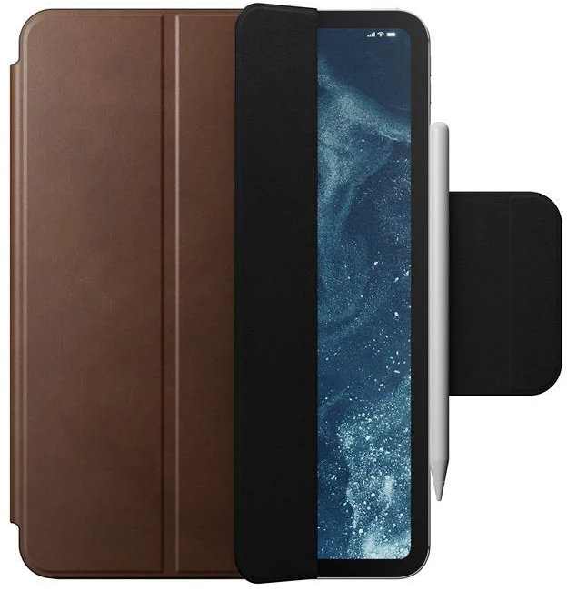 Nomad odinis dėklas, rudos spalvos Nomad leather – iPad Pro 11″ M4, M5