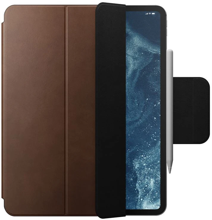 Nomad odinis folio dėklas, rudos spalvos Nomad oda - iPad Pro 13" M4, M5