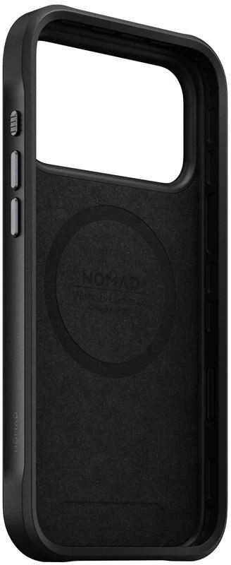 Nomad Rugged Odinis dėklas, juodas (Horween) - iPhone 17 Pro Max