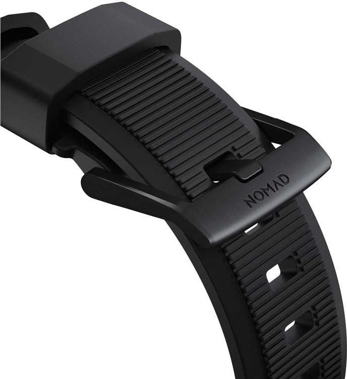 „Nomad Rugged Strap“, juodas metalinis dirželis – „Apple Watch“ 49 mm / 46 mm / 45 mm / 44 mm / 42 mm