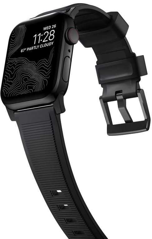 „Nomad Rugged Strap“, juodas metalinis dirželis – „Apple Watch“ 49 mm / 46 mm / 45 mm / 44 mm / 42 mm