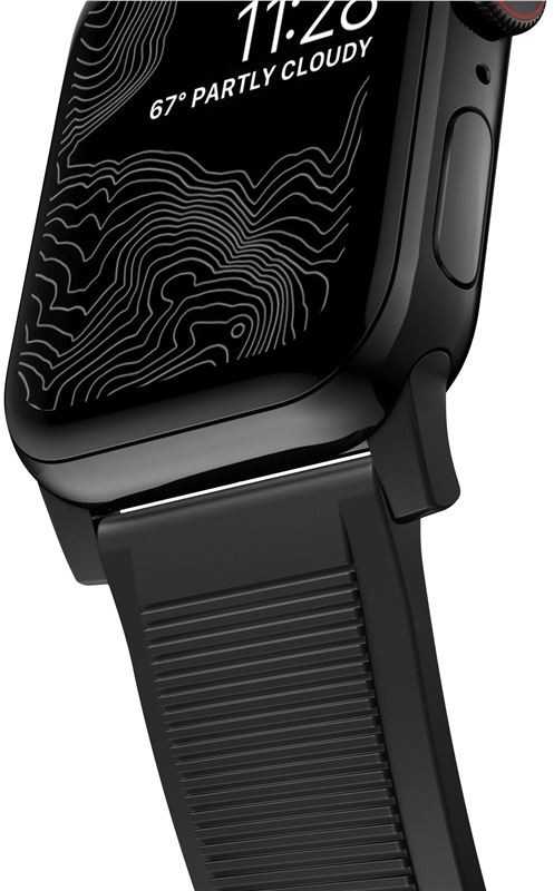 „Nomad Rugged Strap“, juodas metalinis dirželis – „Apple Watch“ 49 mm / 46 mm / 45 mm / 44 mm / 42 mm