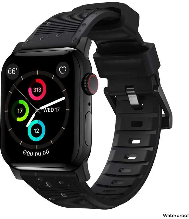 „Nomad Rugged Strap“, juodas metalinis dirželis – „Apple Watch“ 49 mm / 46 mm / 45 mm / 44 mm / 42 mm