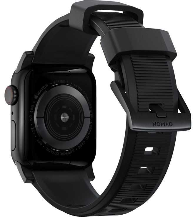 „Nomad Rugged Strap“, juodas metalinis dirželis – „Apple Watch“ 49 mm / 46 mm / 45 mm / 44 mm / 42 mm