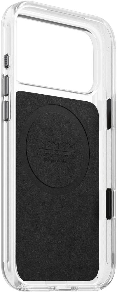 Nomad skaidrus odinis dėklas, sendinto rudumo (Horween) - iPhone 18 Pro Max/17 Pro Max