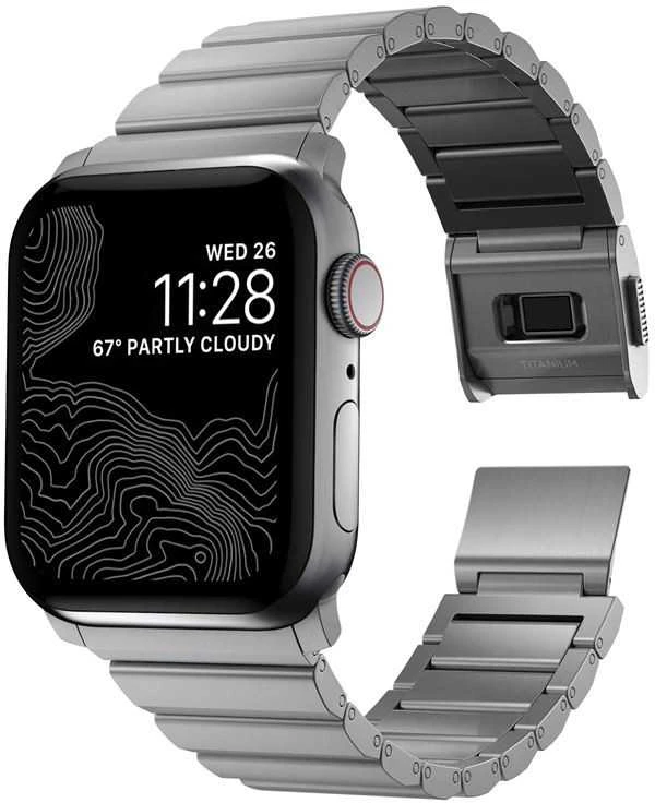 Nomad Titano apyrankė, natūrali - Apple Watch 49mm/46mm/45mm/44mm/42mm