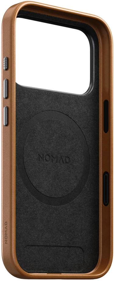 Burga Nomad Traditional odinis dėklas, šviesiai ruda – iPhone 18 Pro/17 Pro