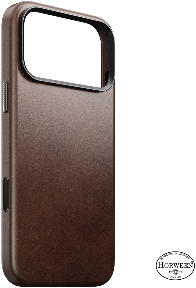 Burga Nomad Traditional odinis dėklas, rustic ruda (Horween) – iPhone 18 Pro Max/17 Pro Max