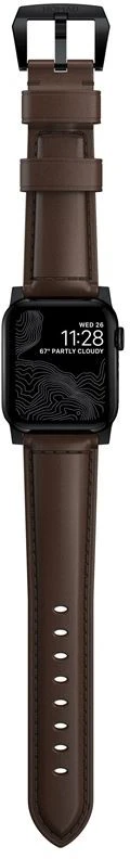 Nomad Išmaniojo laikrodžio Apple odinis dirželis, Rudos spalvos, 42/44mm