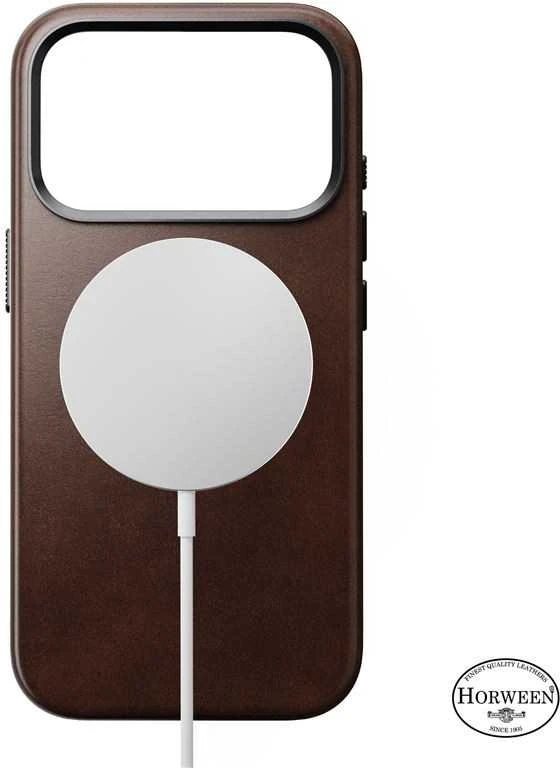 Dėklas Nomad Traditional Odinis dėklas, rustic ruda (Horween) - iPhone 17 Pro