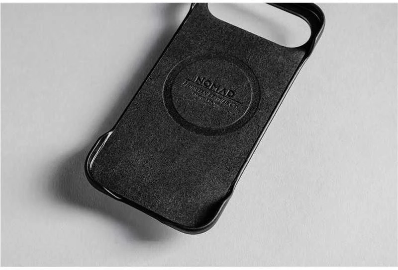 Nomad Tradicinis odinis dėklas, juodas („Horween“) – „iPhone Air“