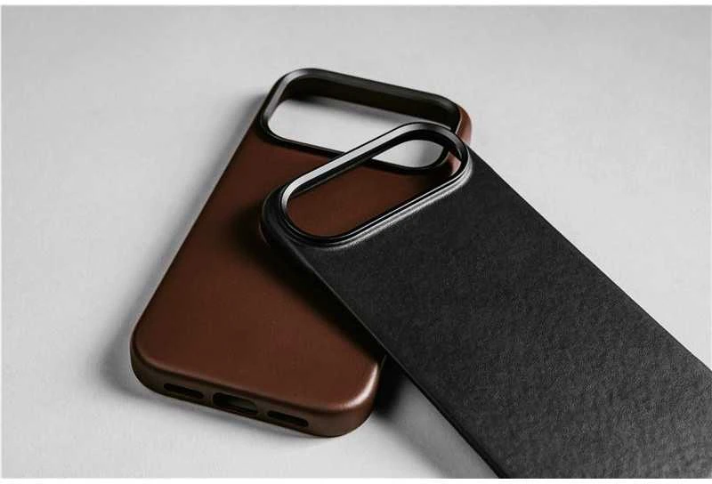 Nomad Tradicinis odinis dėklas, juodas („Horween“) – „iPhone Air“