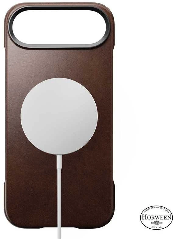 Nomad Tradicinis odinis dėklas, kaimiškos rudos spalvos („Horween“) – „iPhone Air“