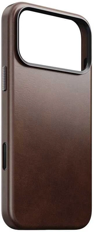 Nomad Traditional Odinis dėklas, rustic ruda (Horween) - iPhone 17 Pro Max