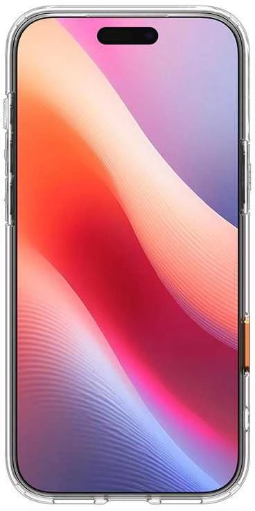 „Spigen Thin Fit MagSafe“ dėklas, skirtas „iPhone 17 Pro“ – permatomas oranžinis