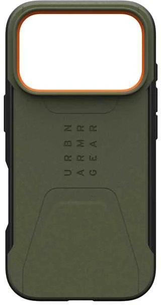 Urban Armor Gear Dėklas UAG Civilian Magsafe,Olive/Oranžinis - iPhone 17 Pro