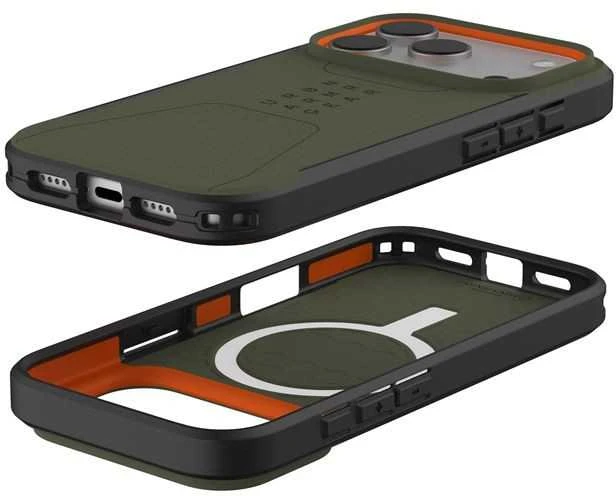 Urban Armor Gear Dėklas UAG Civilian Magsafe,Olive/Oranžinis - iPhone 17 Pro