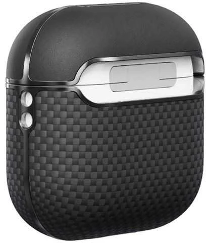 Pitaka Aramid Fiber Magnetic Case, juodas/pilka - AirPods 4