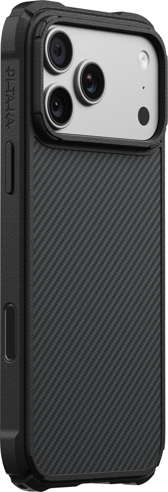 Dėklas PITAKA Cairn Case, skirtas iPhone 18 Pro Max / 17 Pro Max, juodas pilkas