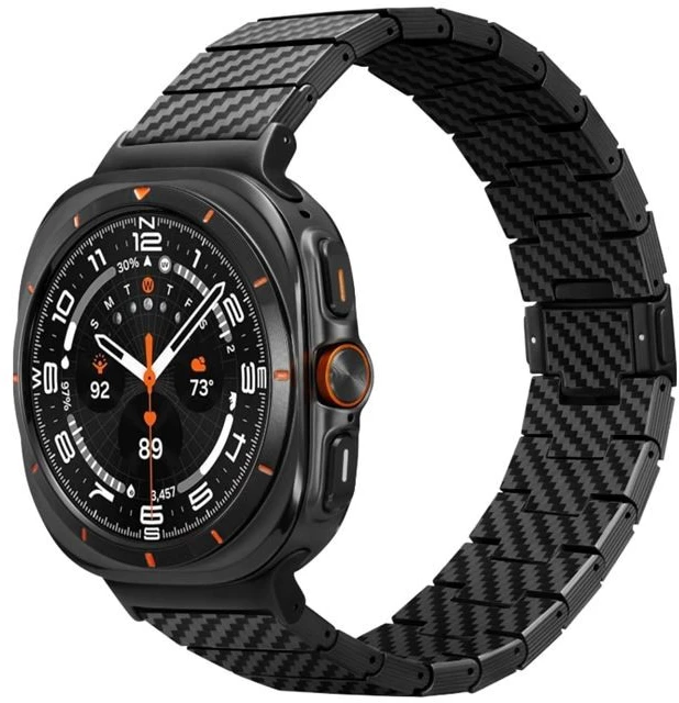 Pitaka Anglies pluošto dirželis, juodas - „Galaxy Watch“, „Galaxy Watch Ultra“