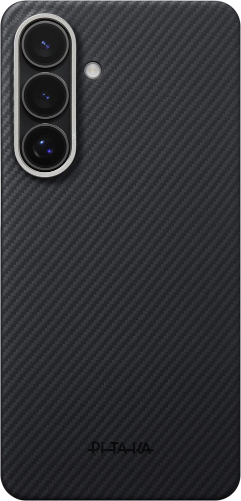 Dėklas Pitaka Edge Case, juoda/pilka tvilo raštas (Aaron Button) - Samsung Galaxy S26+