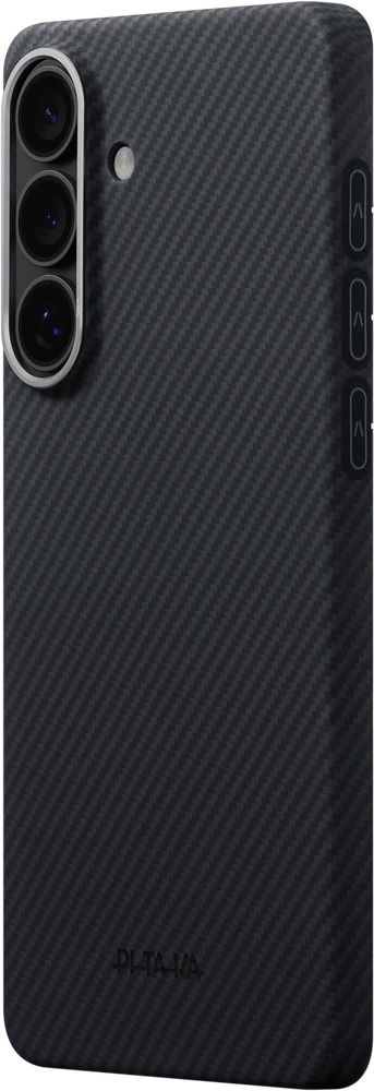 Dėklas Pitaka Edge Case, juodas/pilkas tvilas (Aaron Button) - Samsung Galaxy S26