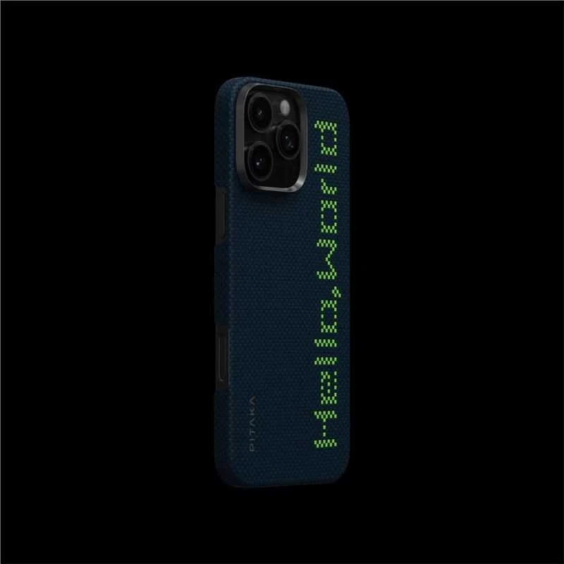Pitaka lytėjimo austas dėklas, „Hello World“ – „iPhone 16 Pro“