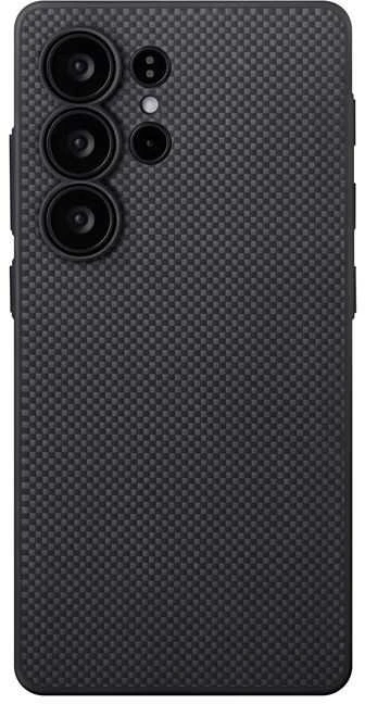 Dėklas Pitaka PIN Button Case, Juodas/Pilkas Plain - Samsung Galaxy S25 Ultra