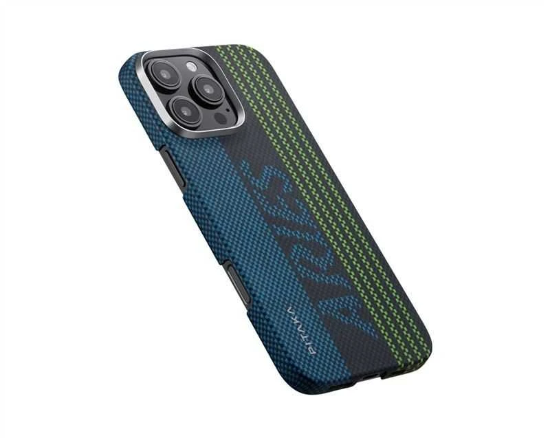 Pitaka x „Aries“ lytėjimo austas dėklas, skirtas kreditinėms kortelėms – „iPhone 16 Pro Max“