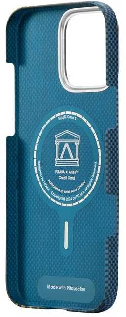 Pitaka x „Aries“ lytėjimo austas dėklas, skirtas kreditinėms kortelėms – „iPhone 16 Pro Max“