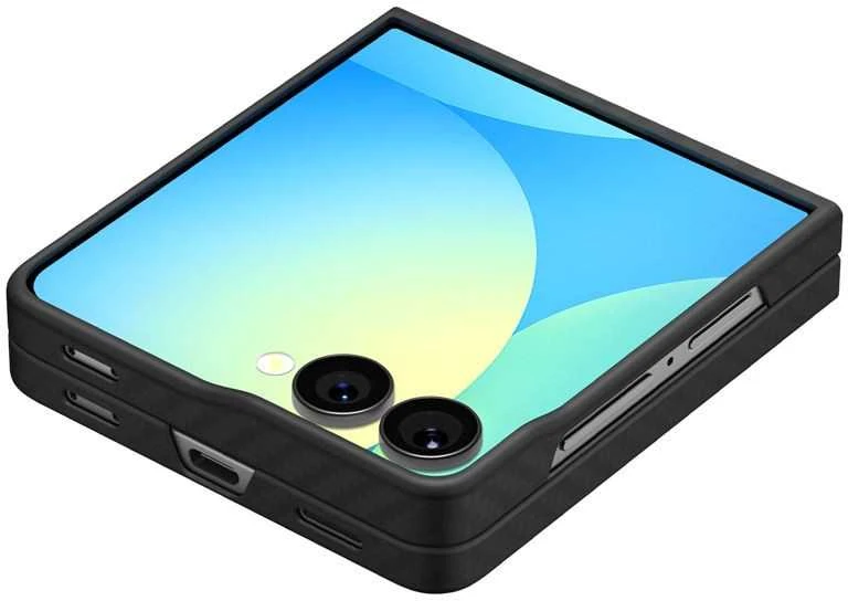 Dėklas Spigen Air Skin, aramid juodas - Samsung Galaxy Z Flip7