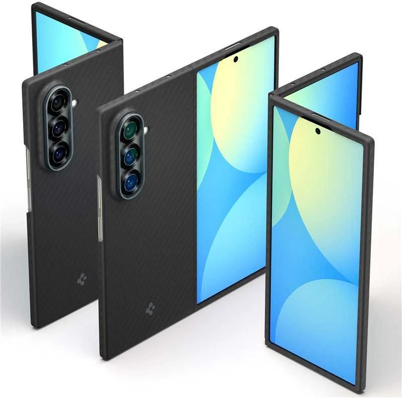 Dėklas Spigen Airskin Aramid Galaxy Z Fold 7 juoda