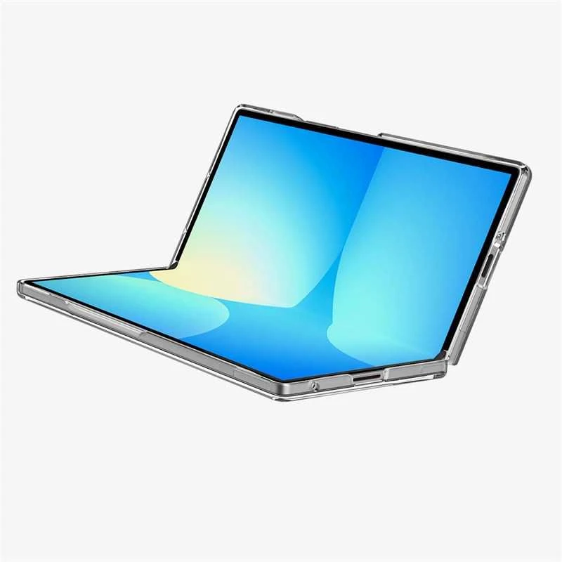 Dėklas Spigen AirSkin Mag MagSafe Samsung Galaxy Z Fold 7 Crystal baltos spalvos ir skaidrus