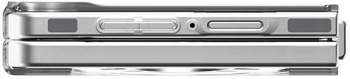 Dėklas Spigen AirSkin Mag MagSafe Samsung Galaxy Z Flip 7 Crystal skaidrus ir baltos spalvos
