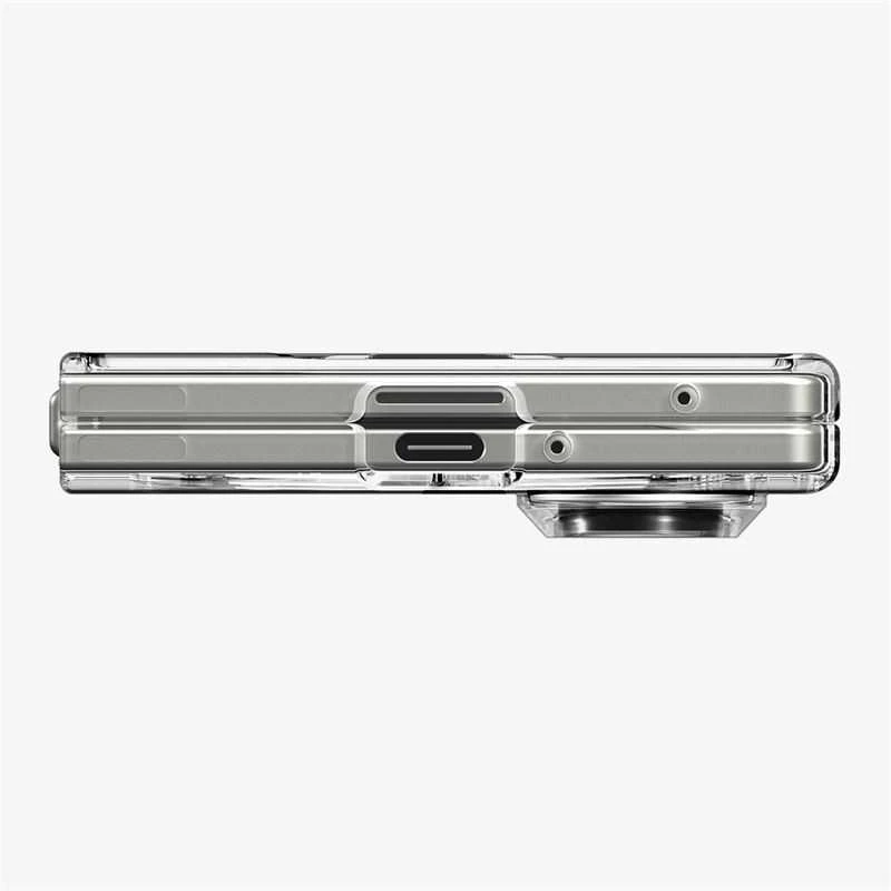 Dėklas Spigen AirSkin Mag MagSafe Samsung Galaxy Z Fold 7 Crystal baltos spalvos ir skaidrus