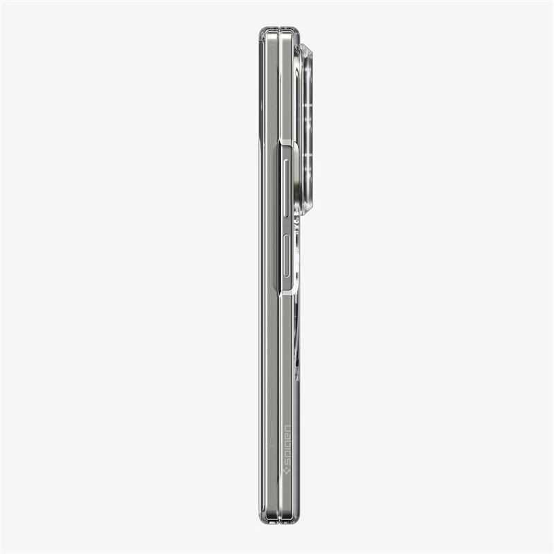 Dėklas Spigen AirSkin Mag MagSafe Samsung Galaxy Z Fold 7 Crystal baltos spalvos ir skaidrus