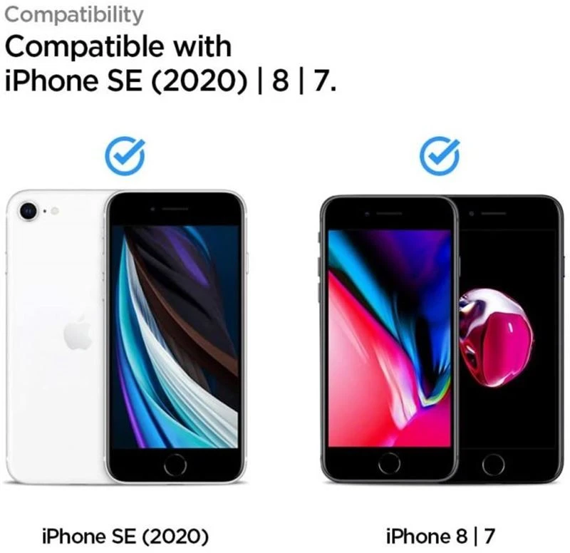 Spigen AlignMaster FC, juodas – Apple iPhone SE (2022/2020)/8/7