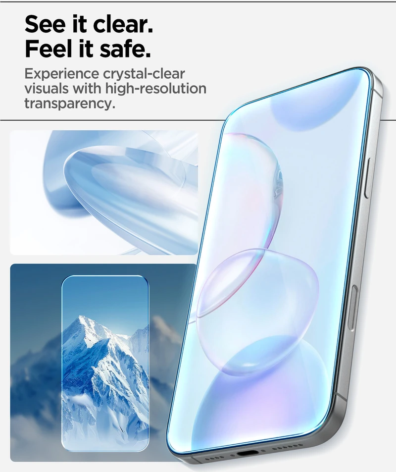 Apsauginis stiklas Spigen ALM GLAS.TR SLIM 3-pack iPhone 17 Pro skaidrus