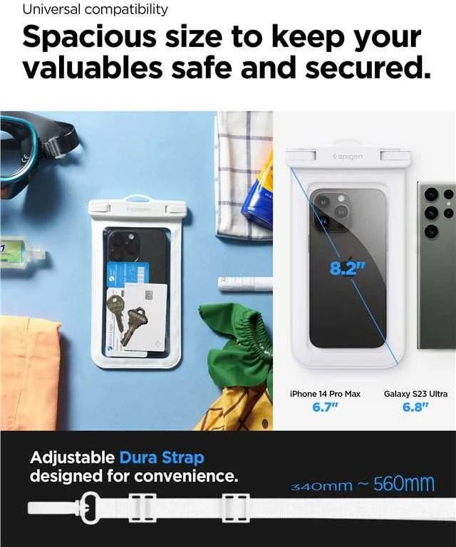 Spigen „Aqua Shield“ vandeniui atsparus dėklas A601, 2 vnt. pakuotė, baltas