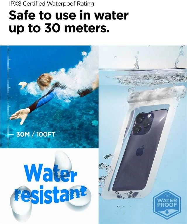 Spigen Aqua Shield Atsparus vandeniui Case A601 1 vnt., baltas