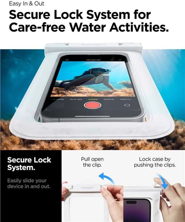 Spigen Aqua Shield Atsparus vandeniui Case A601 1 vnt., baltas